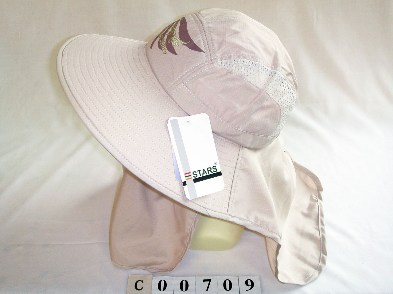 CO0709 固定式後披 可拆式前披 格子布五片式休閒帽子 SAN MATEO 三星製帽