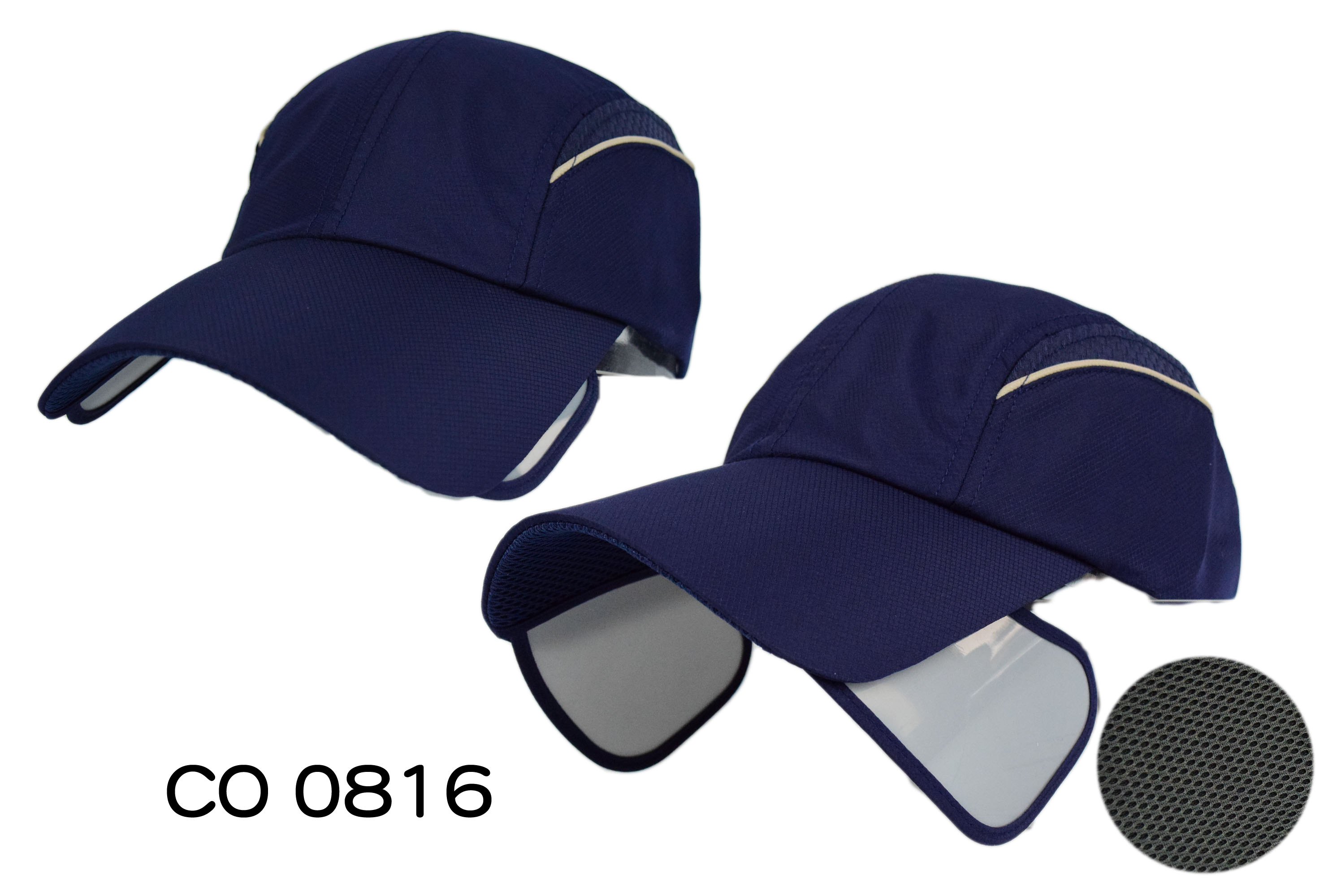CO0816 抗UV聚酯纖維 多色配球帽 帽眉羽翼全防護 三星製帽