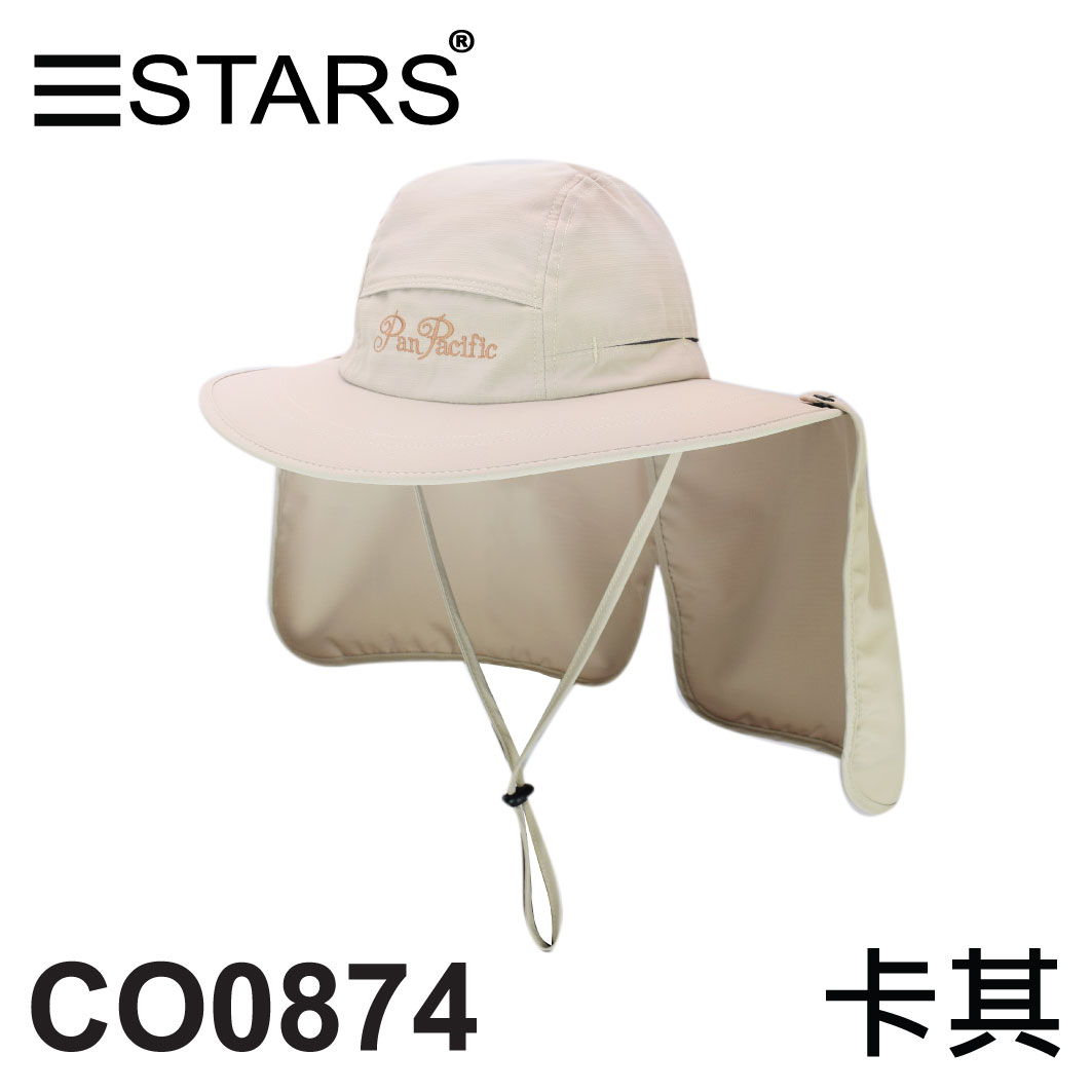 CO0874 夏日最防曬戶外休閒帽 無前披式 PAN PACIFIC 三星製帽