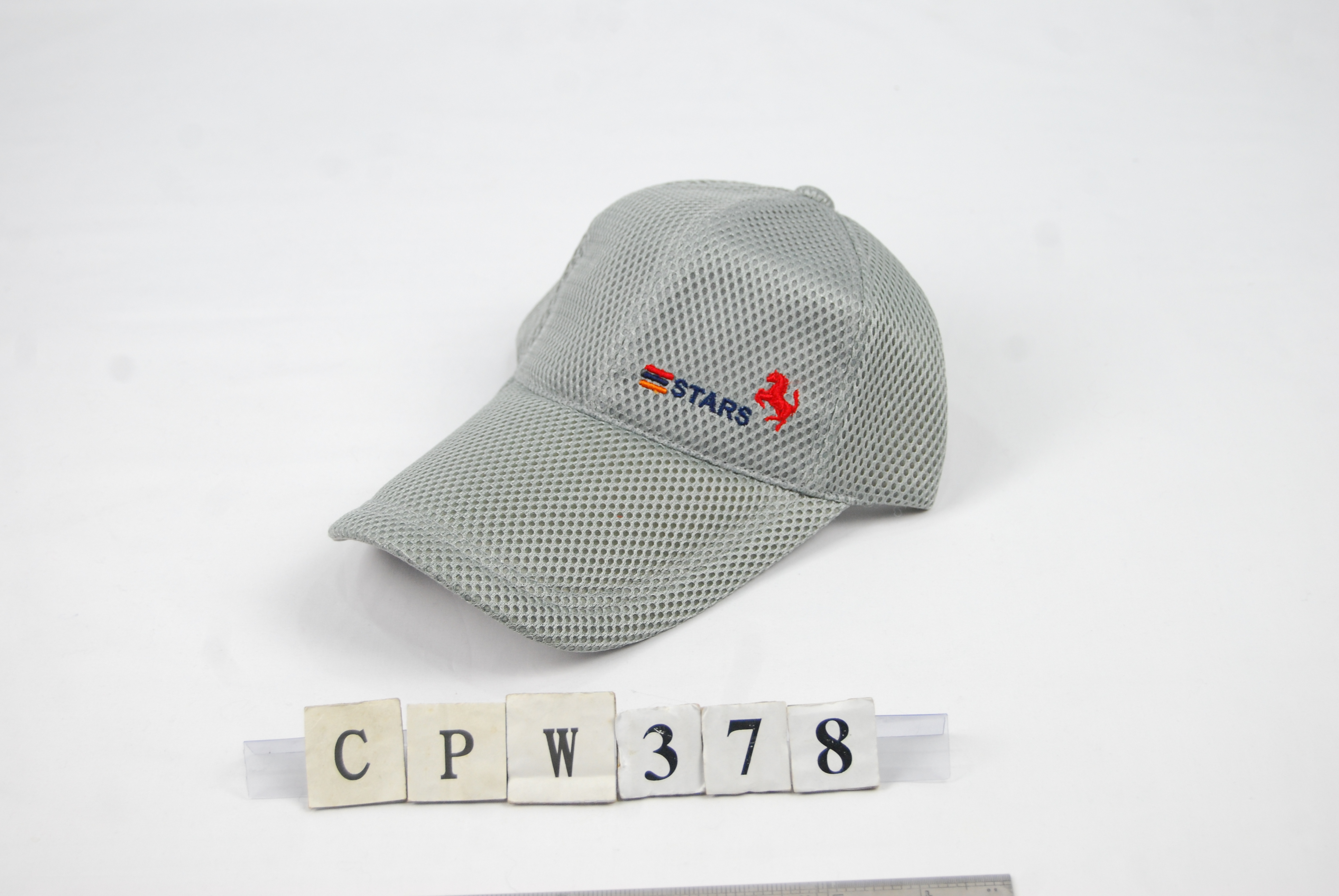 CPW378 素色網帽 刺繡三色三STARS與馬 三星製帽