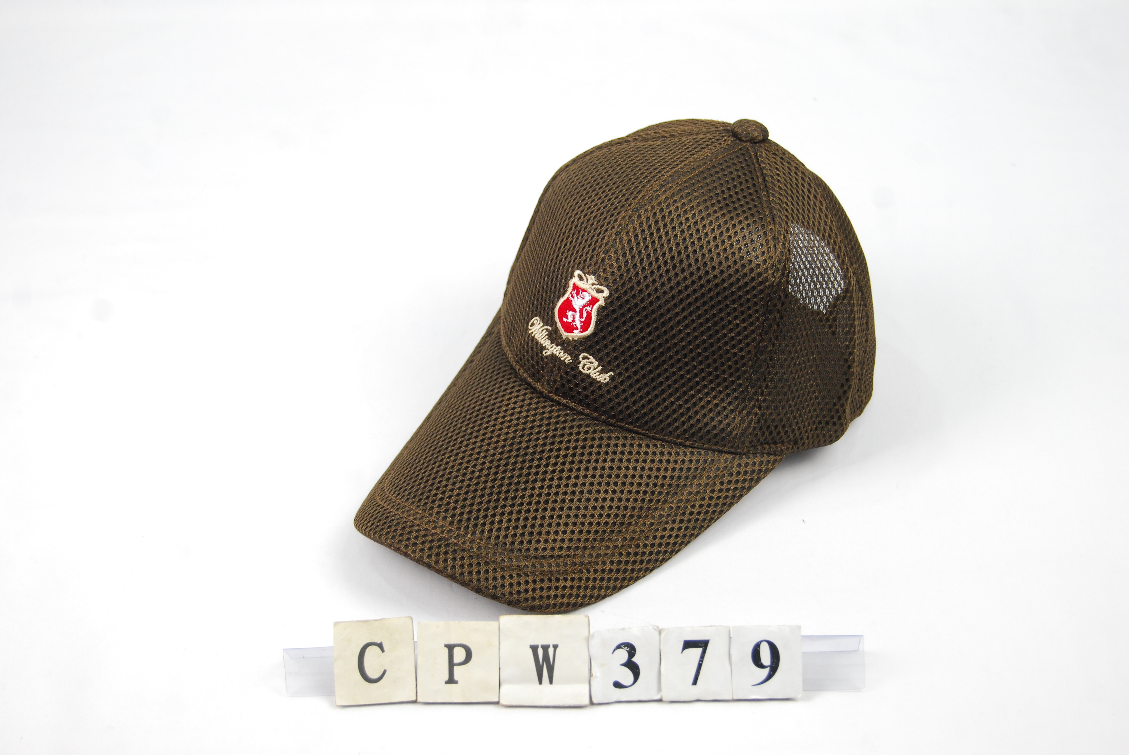 CPW379 素色網帽 3D獅子加英文字Willington Club 三星製帽