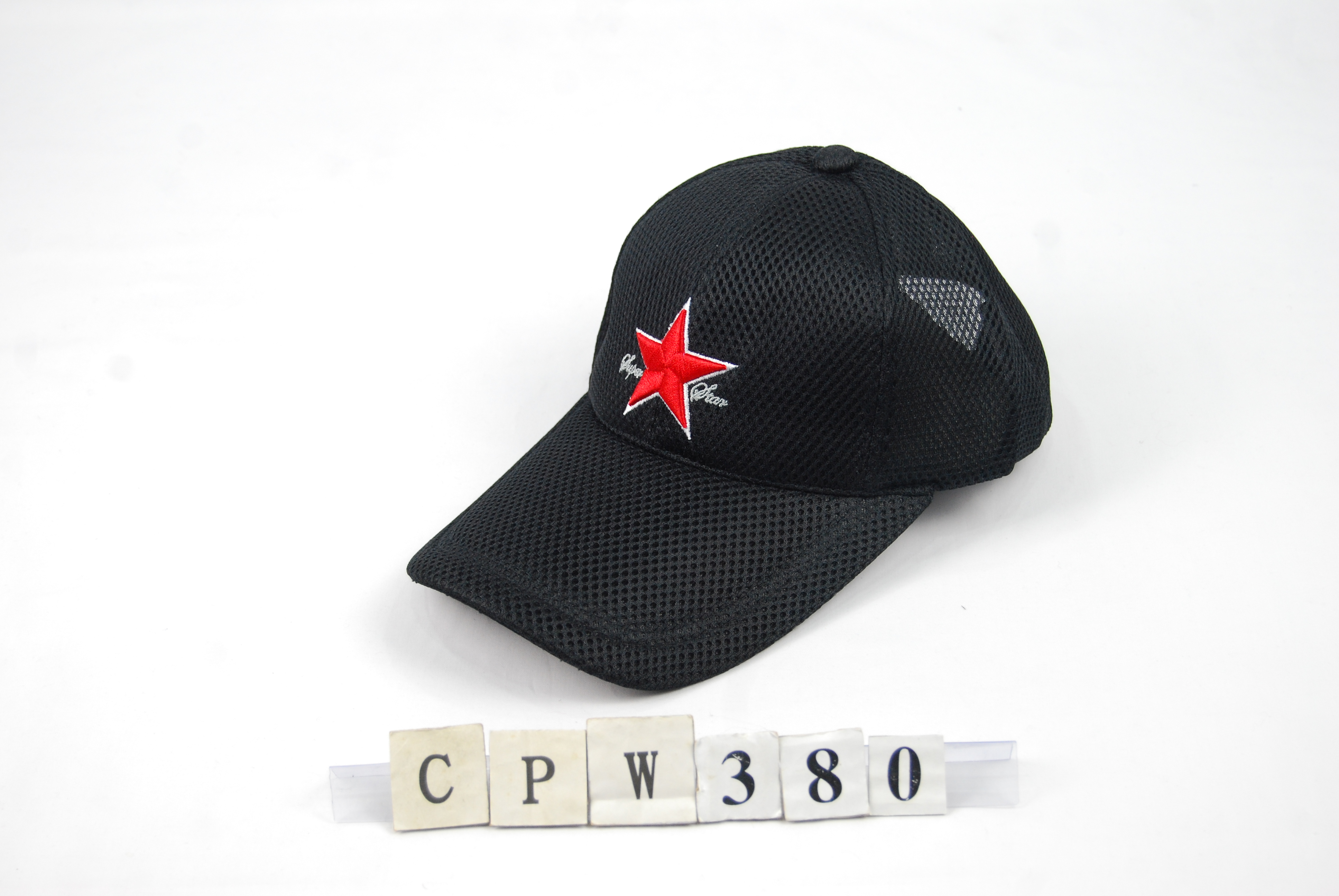 CPW380 素色網帽 一般長眉 中央大星 SUPER STAR 三星製帽