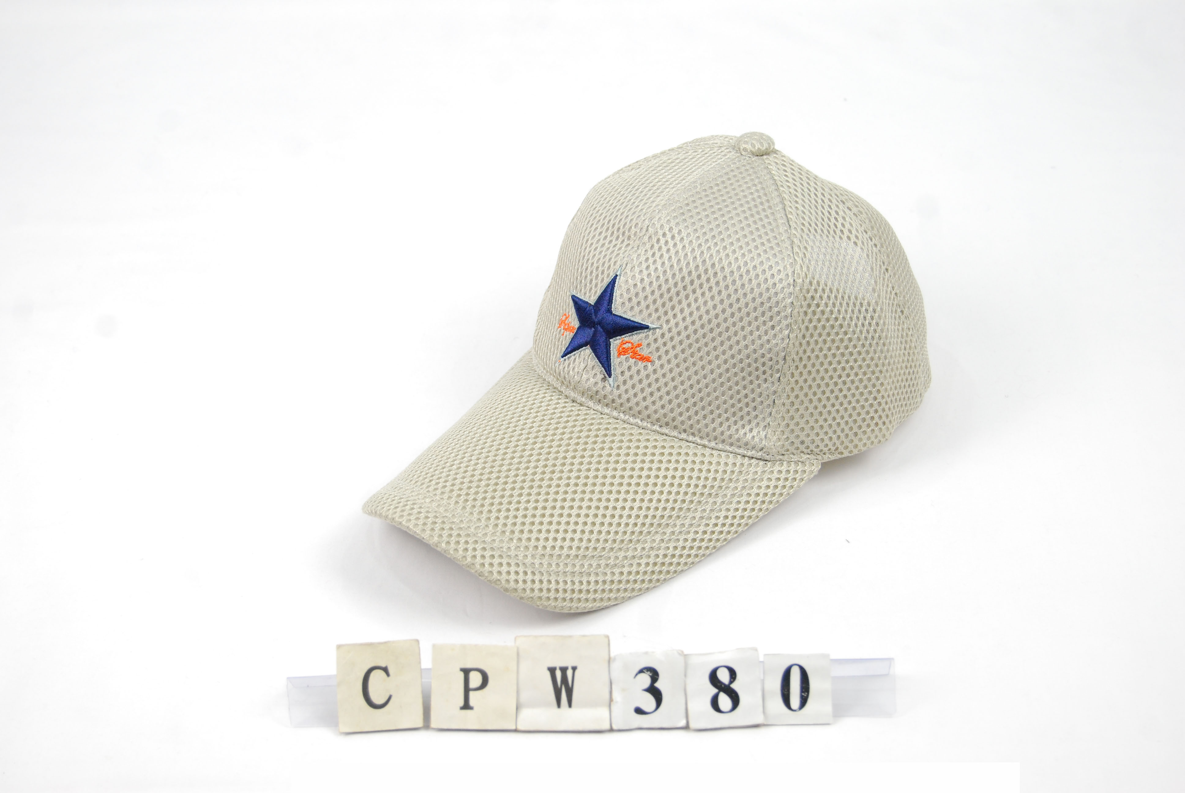 CPW380 素色網帽 一般長眉 中央大星 SUPER STAR 三星製帽