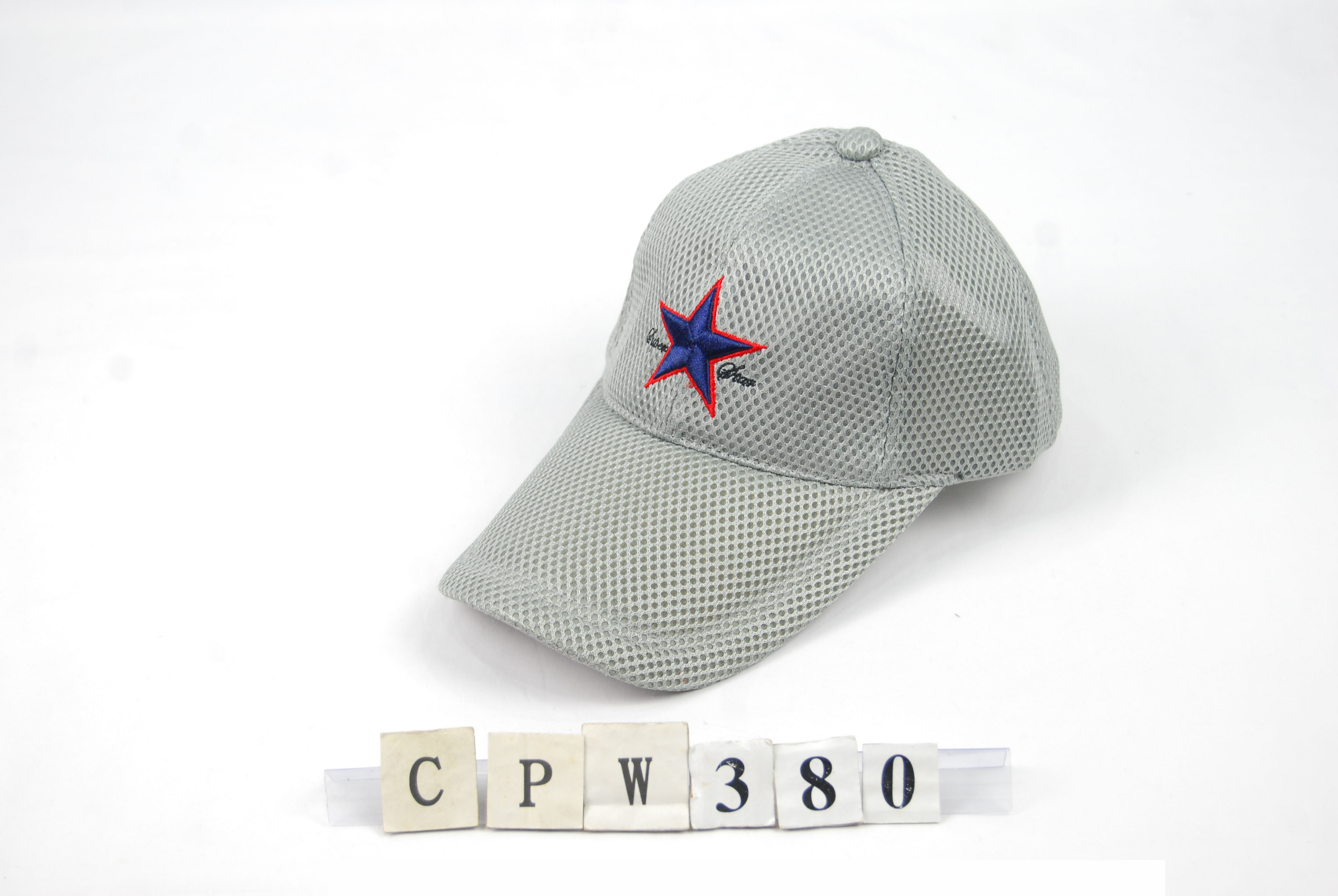 CPW380 素色網帽 一般長眉 中央大星 SUPER STAR 三星製帽